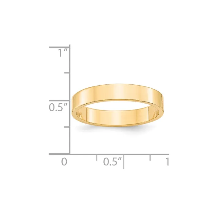 Solid 18K Yellow Gold 4mm Light Weight Flat MensWomens Wedding Band Ring Size 65 Goldia Rings Solid 18K Yellow Gold 4mm Light Weight Flat MensWomens Wedding Band Ring Size 65 Goldia Rings