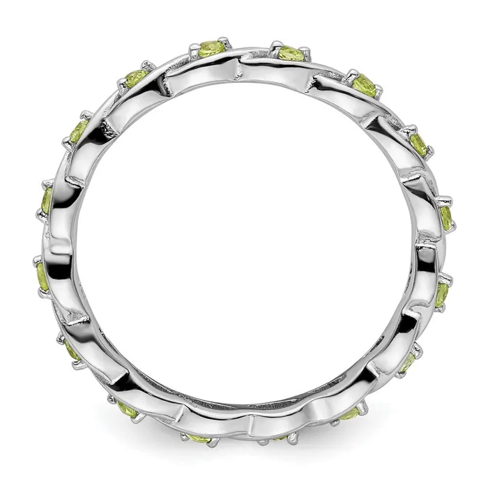 Sterling Silver Stackable Expressions Peridot Ring Goldia Rings