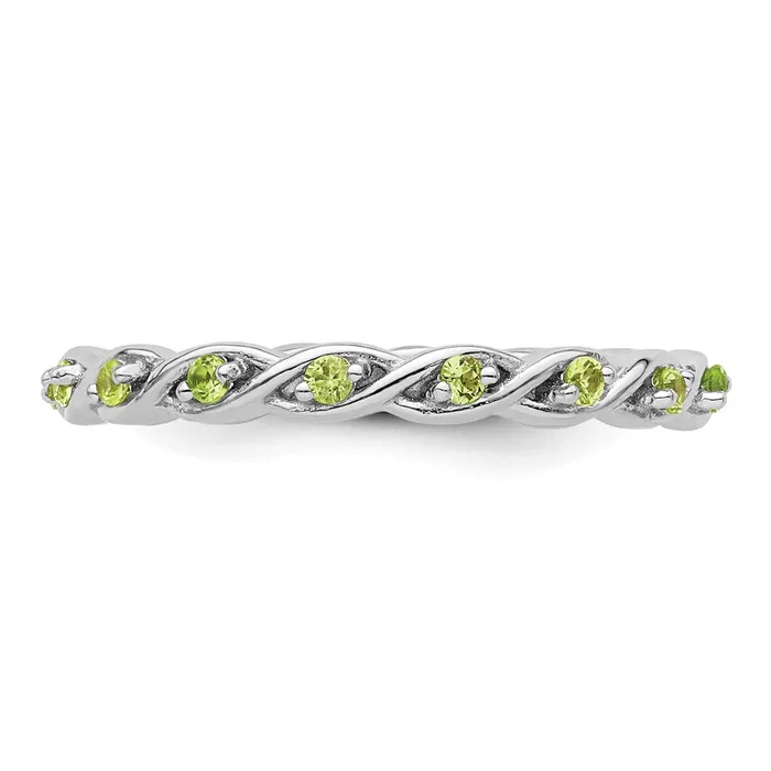 Sterling Silver Stackable Expressions Peridot Ring Goldia Rings