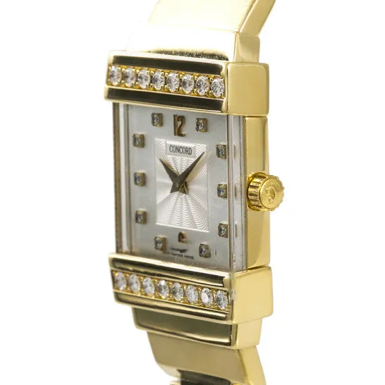 Watches JMS always Original Preowned Concord Crystale Diamond Silver Dial Ladies Watch 51C11431 Watches JMS always Original Preowned Concord Crystale Diamond Silver Dial Ladies Watch 51C11431