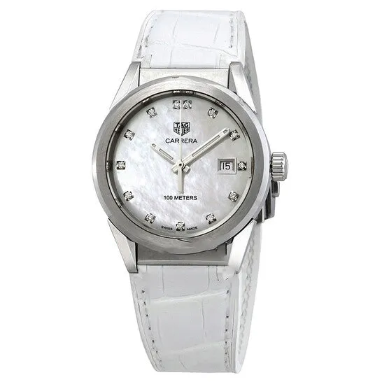 Watches JMS always Original Tag Heuer Carrera Diamond Mother of Pearl Dial Ladies Watch WBG1312FC6412 Watches JMS always Original Tag Heuer Carrera Diamond Mother of Pearl Dial Ladies Watch WBG1312FC6412