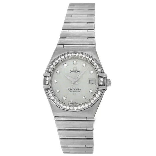 Watches Original Preowned Omega Constellation 50 Years Automatic Diamond White Dial Ladies Watch 14987500 JMS always