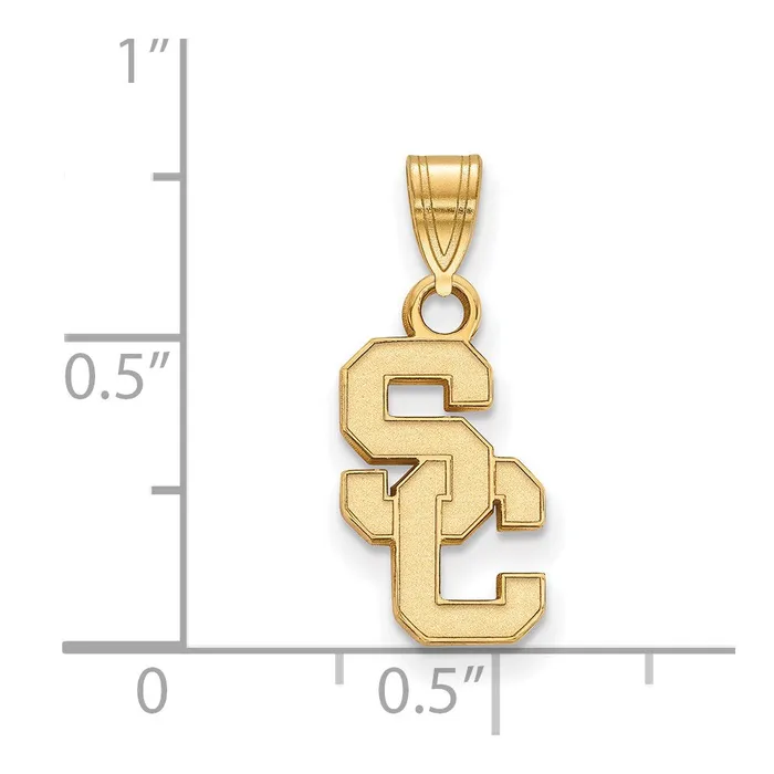 14k Gold University of Southern California Small Pendant TreasureFineJewelers Necklaces