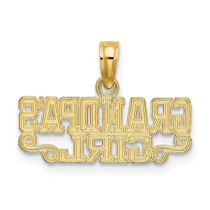14k GRANDPAS GIRL Charm TreasureFineJewelers Charm Necklaces