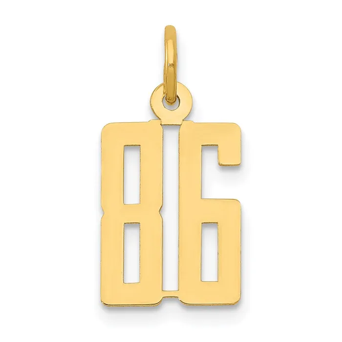 14k Small Elongated Number 86 Charm TreasureFineJewelers Charm Necklaces 14k Small Elongated Number 86 Charm TreasureFineJewelers Charm Necklaces