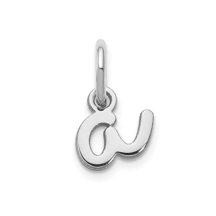 14k White Gold Lower case Letter A Initial Charm TreasureFineJewelers Charm Necklaces 14k White Gold Lower case Letter A Initial Charm TreasureFineJewelers Charm Necklaces