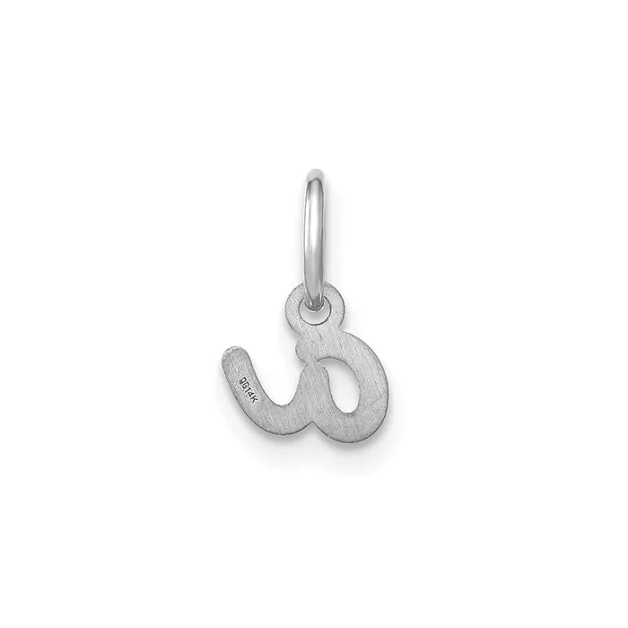 14k White Gold Lower case Letter A Initial Charm TreasureFineJewelers Charm Necklaces