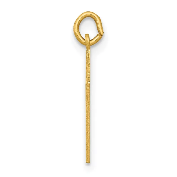 14k Yellow Gold Heart Cross Charm TreasureFineJewelers Charm Necklaces