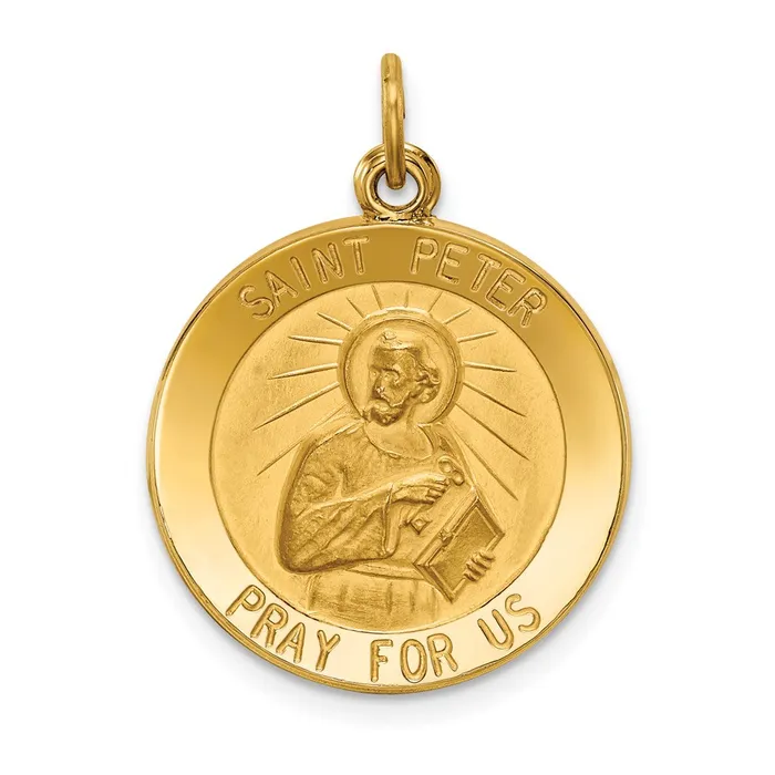 14k Yellow Gold Saint Peter Medal Pendant TreasureFineJewelers PreStyled Sets 14k Yellow Gold Saint Peter Medal Pendant TreasureFineJewelers PreStyled Sets
