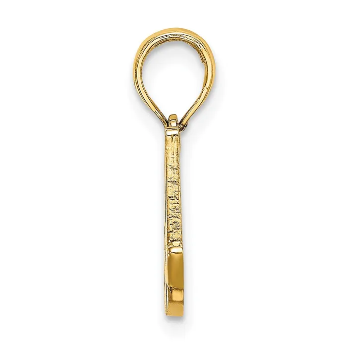 14k Yellow Gold Script Letter A Initial Pendant TreasureFineJewelers Necklaces