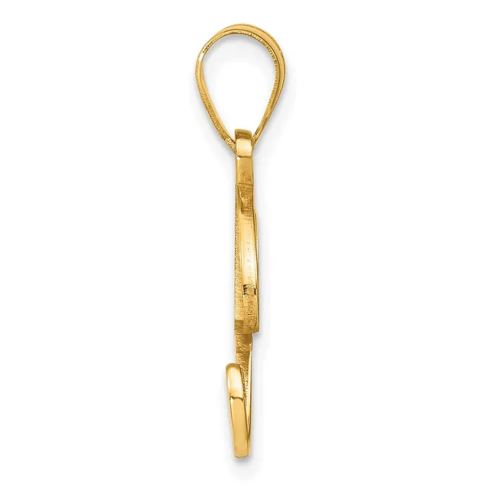 14k Yellow Gold Script Letter P Initial Pendant with Diamond TreasureFineJewelers Necklaces