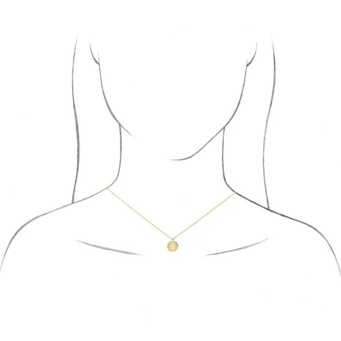 18K Yellow GoldPlated Sterling Silver Initial I 10 mm Disc Pendant TreasureFineJewelers Necklaces