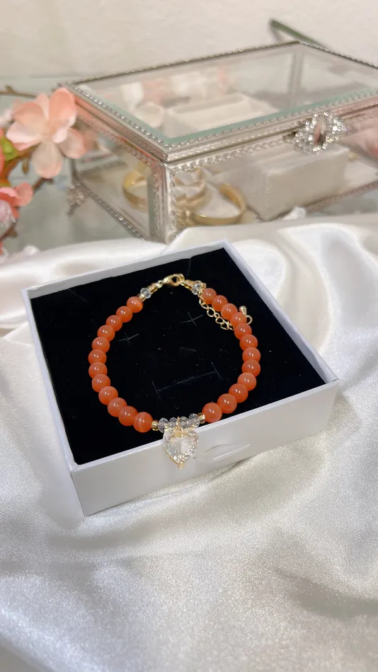 Bracelets MP Jewelry Carnelian Heart Bracelet