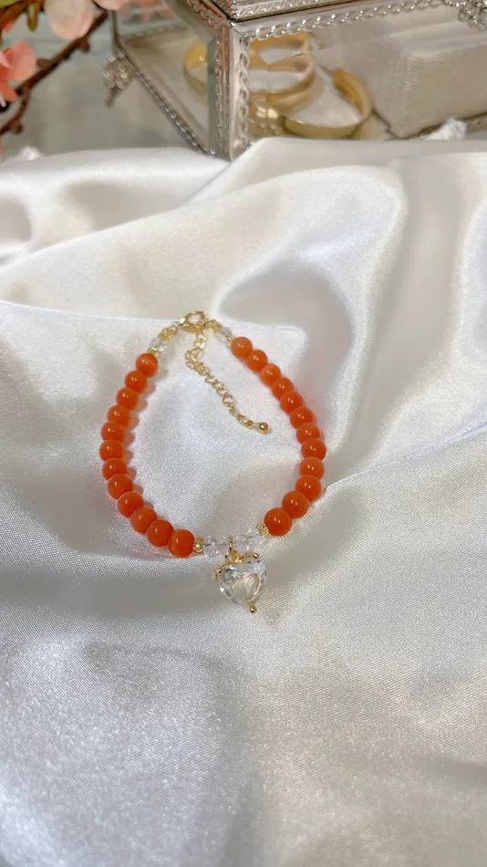 Bracelets MP Jewelry Carnelian Heart Bracelet