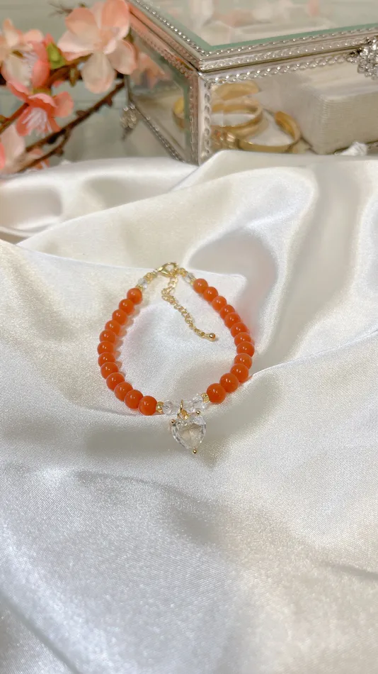 Bracelets MP Jewelry Carnelian Heart Bracelet