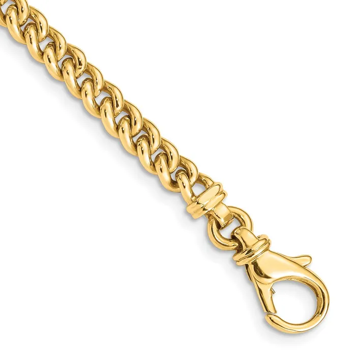 Bracelets TreasureFineJewelers 14K 8 inch 45mm Hand Polished Fancy Link with Fancy Lobster Clasp Bracelet Bracelets TreasureFineJewelers 14K 8 inch 45mm Hand Polished Fancy Link with Fancy Lobster Clasp Bracelet