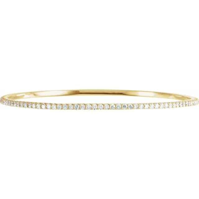 Bracelets TreasureFineJewelers 14K Yellow 3 CTW Diamond Stackable Bangle 8 Bracelet Bracelets TreasureFineJewelers 14K Yellow 3 CTW Diamond Stackable Bangle 8 Bracelet