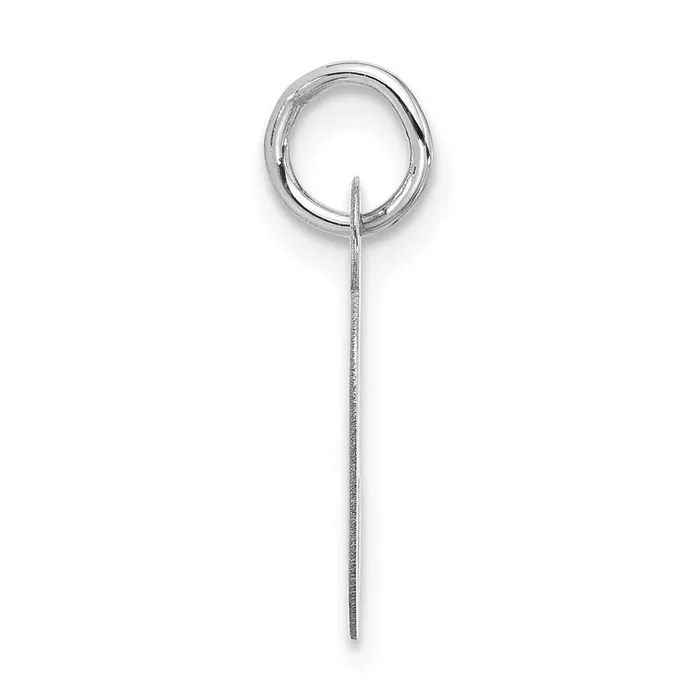 Charm Necklaces TreasureFineJewelers 10k White Gold Large Slanted Block Initial C Charm