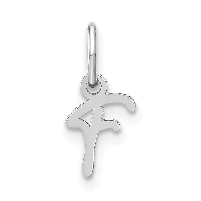 Charm Necklaces TreasureFineJewelers 14k White Gold Upper case Letter F Initial Charm Charm Necklaces TreasureFineJewelers 14k White Gold Upper case Letter F Initial Charm
