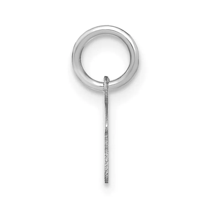 Charm Necklaces TreasureFineJewelers 14k White Gold Upper case Letter F Initial Charm