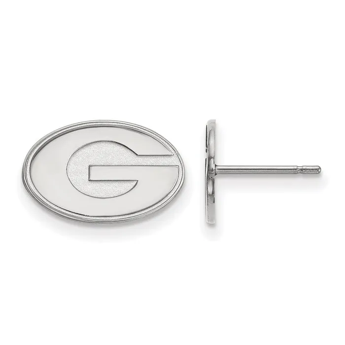Earrings TreasureFineJewelers 10K White Gold University of Georgia XS Post Earrings Earrings TreasureFineJewelers 10K White Gold University of Georgia XS Post Earrings