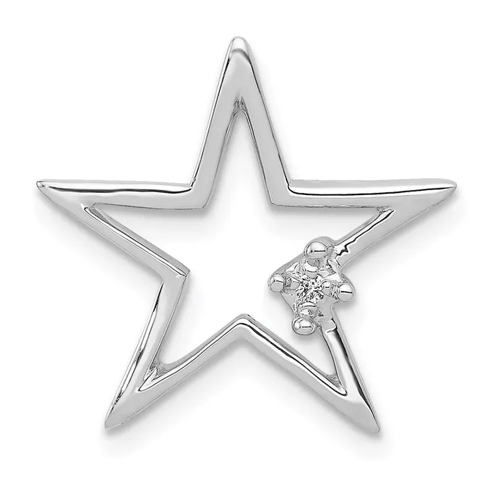 Earrings TreasureFineJewelers 14k White Gold 01ct Diamond Star Chain Slide Earrings TreasureFineJewelers 14k White Gold 01ct Diamond Star Chain Slide