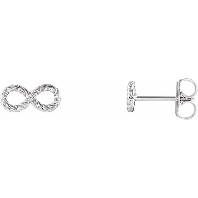 Earrings TreasureFineJewelers Sterling Silver InfinityInspired Rope Earrings Earrings TreasureFineJewelers Sterling Silver InfinityInspired Rope Earrings