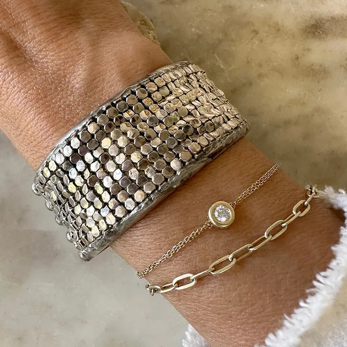 Mikal Wynn Rings Mikal Winn Silver Shimmer Cuff