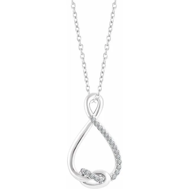 Necklaces Sterling Silver 110 CTW Diamond Freeform 1618 Necklace TreasureFineJewelers Necklaces Sterling Silver 110 CTW Diamond Freeform 1618 Necklace TreasureFineJewelers