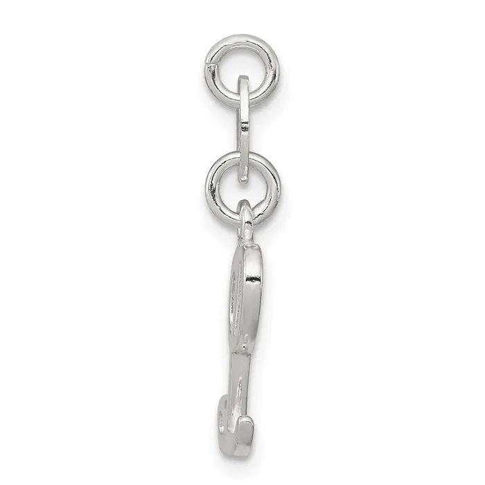 Necklaces Sterling Silver Letter L Initial Charm TreasureFineJewelers