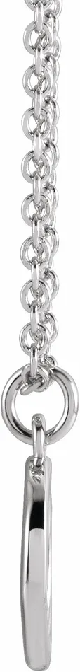 Necklaces TreasureFineJewelers 14K White Gold Initial O Dangle 18 Necklace