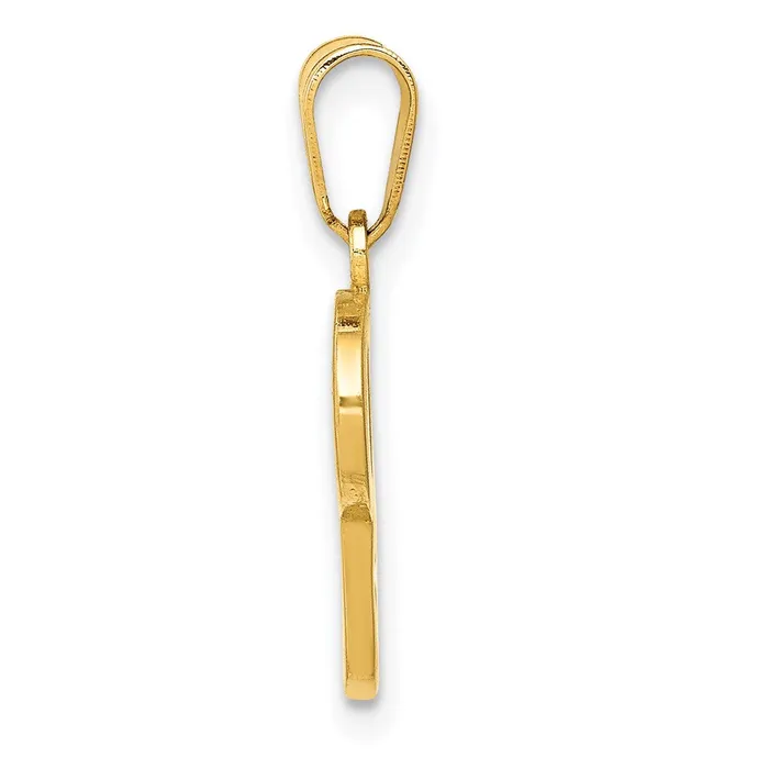 Necklaces TreasureFineJewelers 14k Yellow Gold Script Letter P Initial Pendant