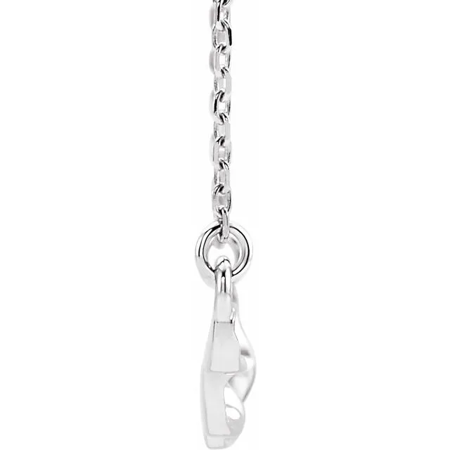 Necklaces TreasureFineJewelers Sterling Silver Twisted Ribbon Bar 1618 Necklace