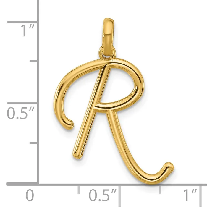 PreStyled Sets 14k Yellow Gold Fancy Letter R TreasureFineJewelers