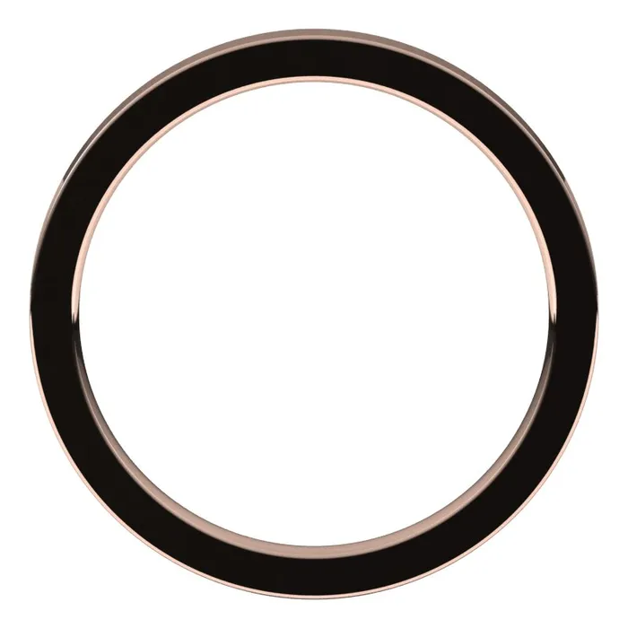 Rings TreasureFineJewelers 10K Rose Gold 2 mm flat comfort fit Wedding Band