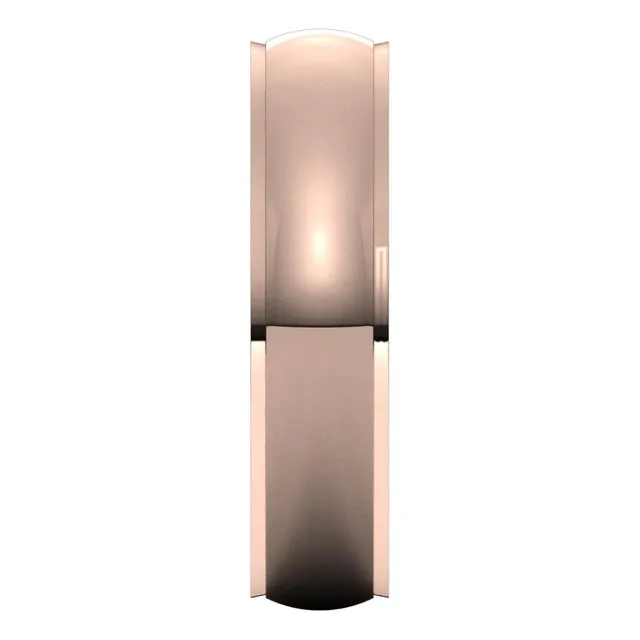 Rings TreasureFineJewelers 18K Rose Gold 5 mm Half Round Edge Comfort Fit Wedding Band