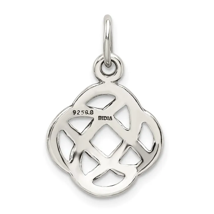 Rings TreasureFineJewelers Sterling Silver Antiqued Celtic Knot Charm