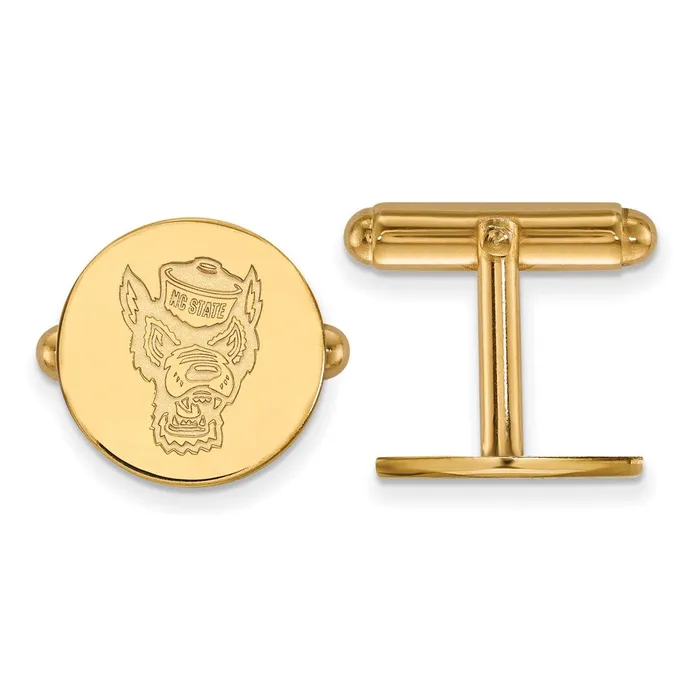 Rings TreasureFineJewelers Sterling Silver Goldplated North Carolina State University Wolf Cuff Links Rings TreasureFineJewelers Sterling Silver Goldplated North Carolina State University Wolf Cuff Links