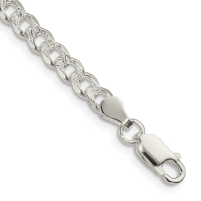 Sterling Silver 45mm Pav Curb Chain TreasureFineJewelers Rings