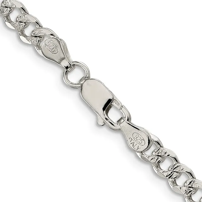 Sterling Silver 45mm Pav Curb Chain TreasureFineJewelers Rings