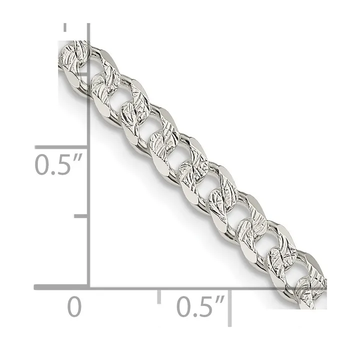 Sterling Silver 45mm Pav Curb Chain TreasureFineJewelers Rings