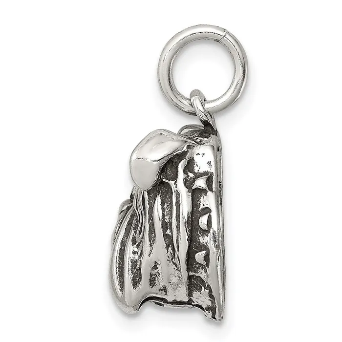 Sterling Silver Antiqued Bull Dog Charm TreasureFineJewelers Rings
