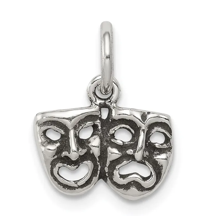 Sterling Silver Antiqued ComedyTragedy Face Charms TreasureFineJewelers Rings Sterling Silver Antiqued ComedyTragedy Face Charms TreasureFineJewelers Rings