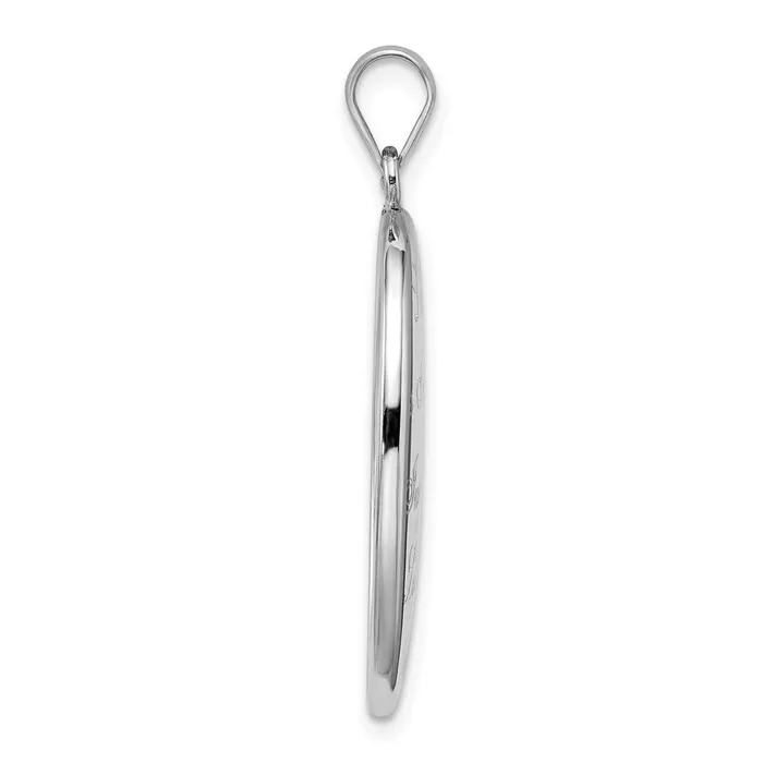 Sterling Silver Rhodplated Polished Life is Inspiration Oval Open Locket TreasureFineJewelers Rings