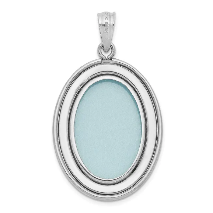 Sterling Silver Rhodplated Polished Life is Inspiration Oval Open Locket TreasureFineJewelers Rings