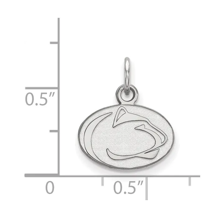 Sterling Silver Rhodiumplated Penn State University Lion Extra Small Pendant TreasureFineJewelers Necklaces
