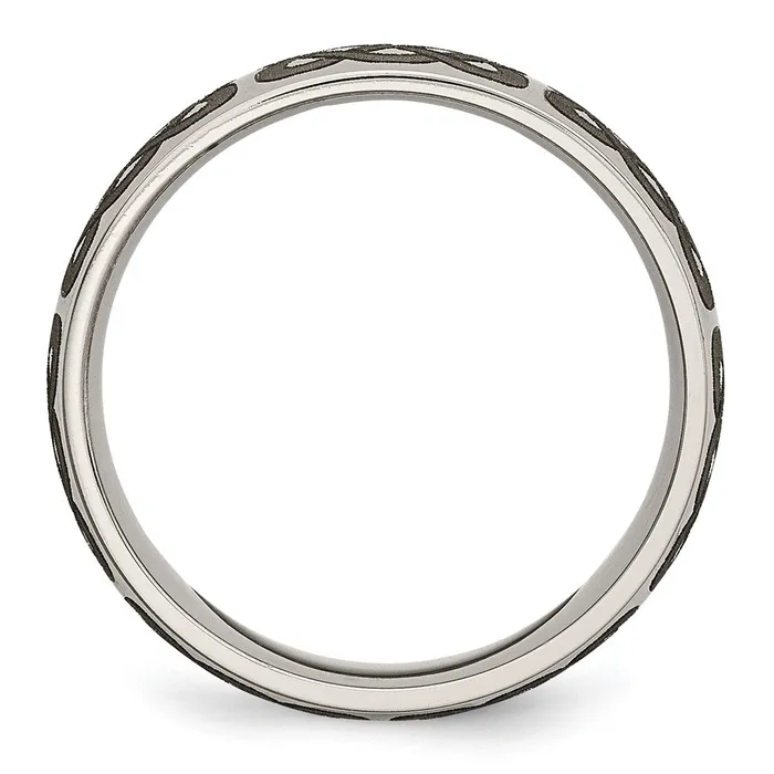 Titanium Polished Celtic Laser Design 8mm Band TreasureFineJewelers Rings
