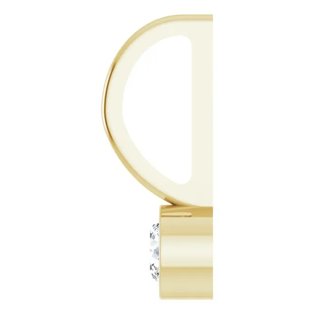 TreasureFineJewelers Charm Necklaces 14K Yellow Gold 110 CT Natural Diamond CharmPendant