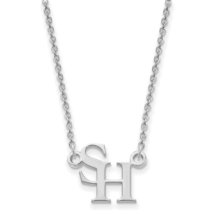 TreasureFineJewelers Necklaces 10K White Gold Sam Houston State University Small Pendant wilth Necklace TreasureFineJewelers Necklaces 10K White Gold Sam Houston State University Small Pendant wilth Necklace