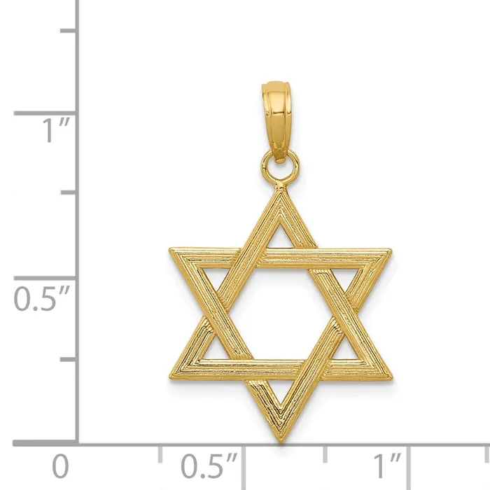 TreasureFineJewelers Necklaces 14k Polished Star of David Pendant